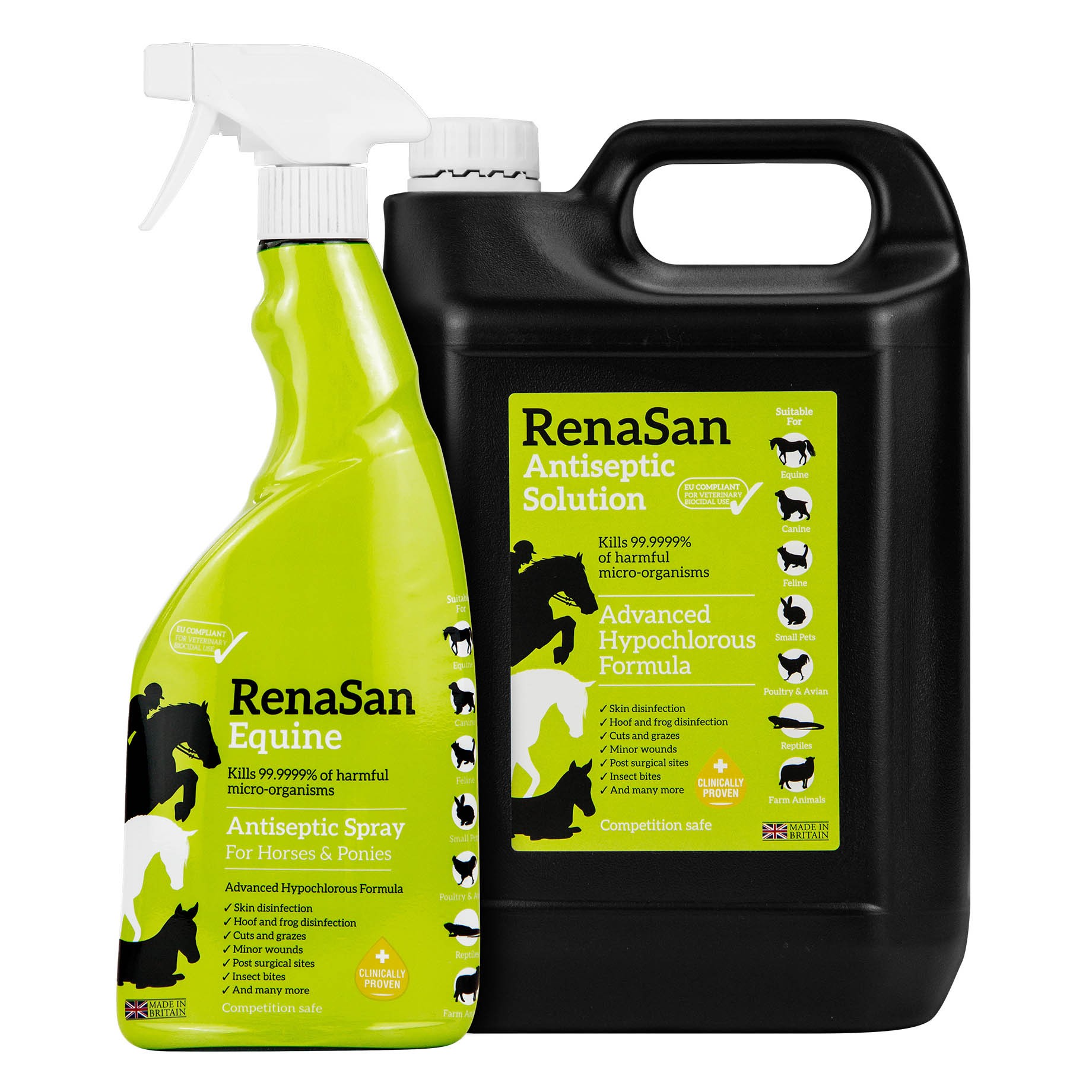 RenaSan Equine Antiseptic Spray 750ml & 5 Litre Solution