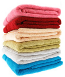 Multi-coloured towels